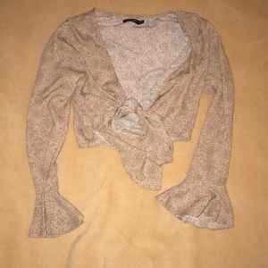 Nasty gal tie up blouse